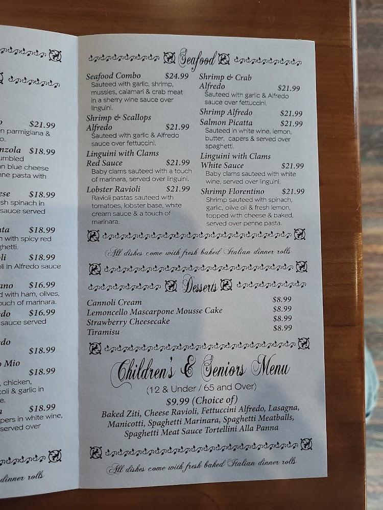 Bruno’s Italian Ristorante Pasta Combo